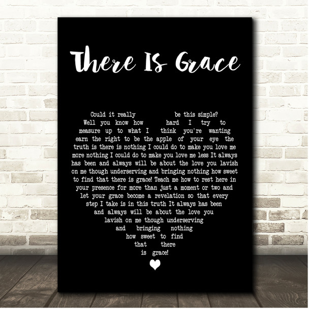 Lara Landon There Is Grace Black Heart Song Lyric Print