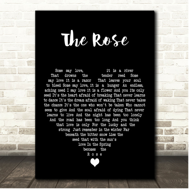 LeAnn Rimes The Rose Black Heart Song Lyric Print