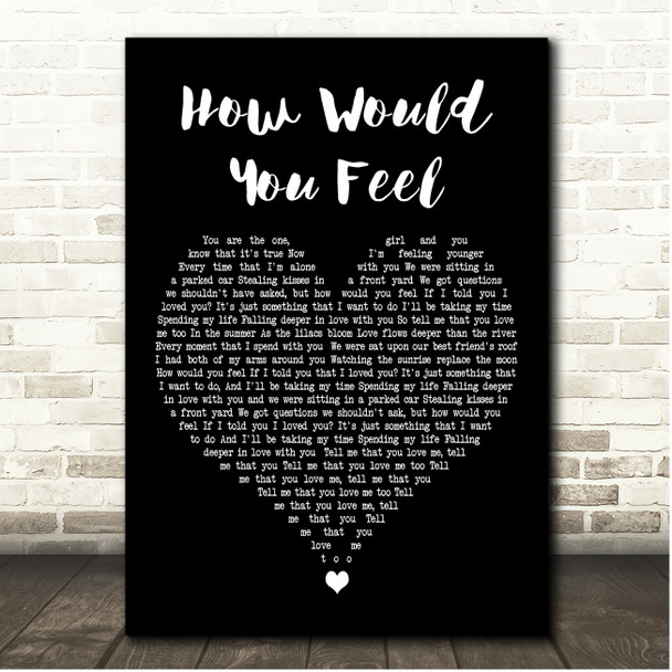 Louis Berry How Would You Feel Black Heart Song Lyric Print