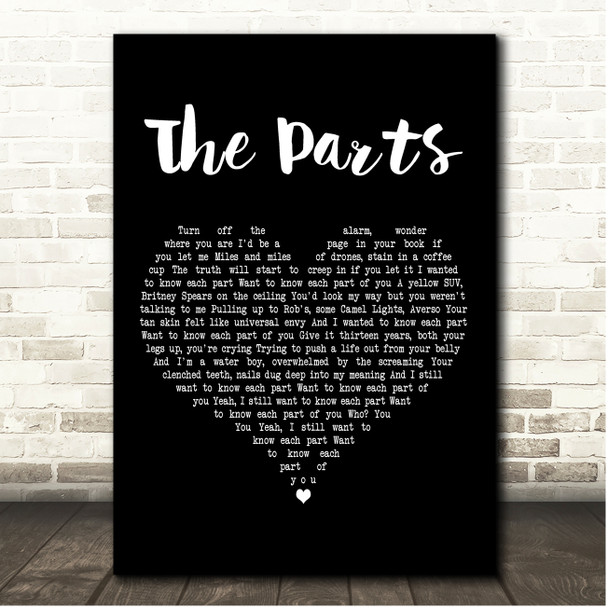 Manchester Orchestra The Parts Black Heart Song Lyric Print