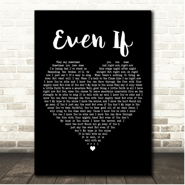 MercyMe Even If Black Heart Song Lyric Print