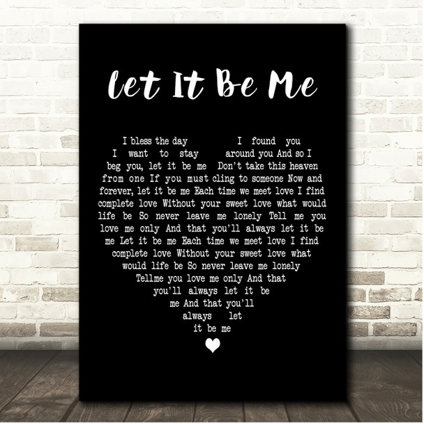 Michael Ball & Alfie Boe Let It Be Me Black Heart Song Lyric Print