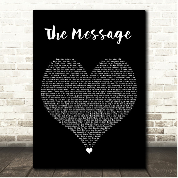 Nas The Message Black Heart Song Lyric Print