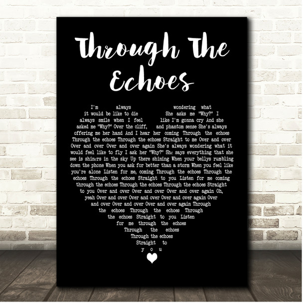 Paolo Nutini Through The Echoes Black Heart Song Lyric Print