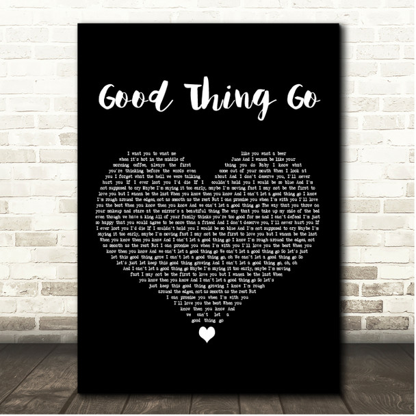 Quinn XCII Good Thing Go Black Heart Song Lyric Print