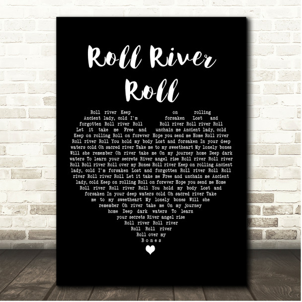 Richard Hawley Roll River Roll Black Heart Song Lyric Print