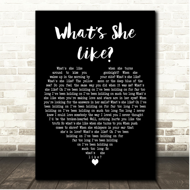 Roxette Whats She Like Black Heart Song Lyric Print