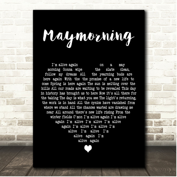 Runrig Maymorning Black Heart Song Lyric Print