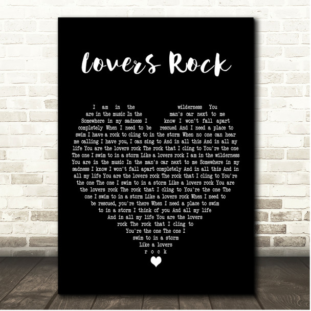 Sade Lovers Rock Black Heart Song Lyric Print