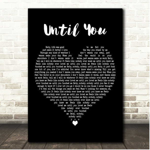 Shayne Ward Until You Black Heart Song Lyric Print