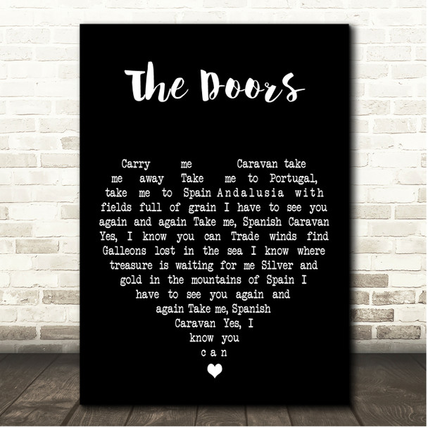 Spanish Caravan The Doors Black Heart Song Lyric Print