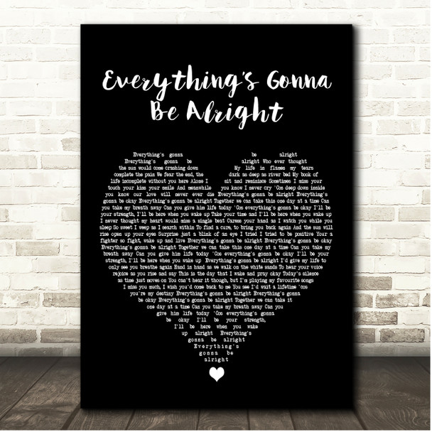 Sweetbox Everythings Gonna Be Alright Black Heart Song Lyric Print
