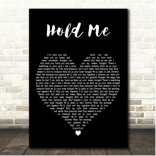 Teddy Pendergrass Hold Me Black Heart Song Lyric Print