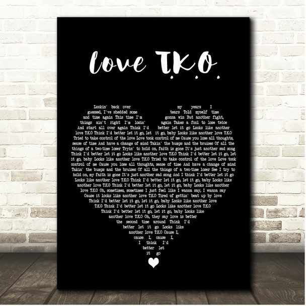 Teddy Pendergrass Love T.K.O. Black Heart Song Lyric Print