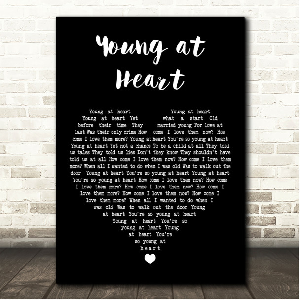 The Bluebells Young at Heart Black Heart Song Lyric Print