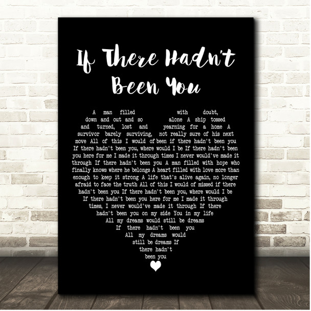 Billy Dean If There Hadnt Been You Black Heart Song Lyric Print