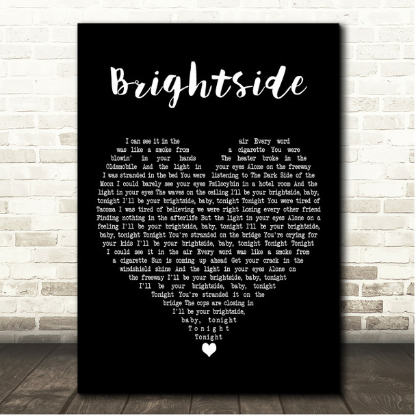 The Lumineers Brightside Black Heart Song Lyric Print