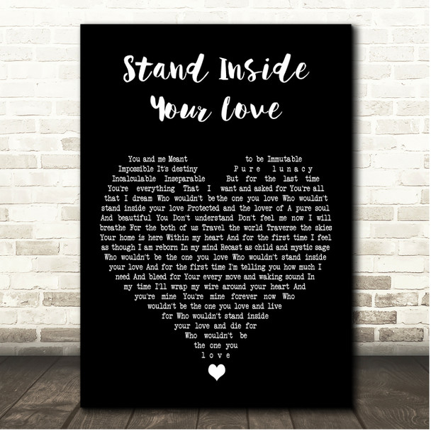 The Smashing Pumpkins Stand Inside Your Love Black Heart Song Lyric Print