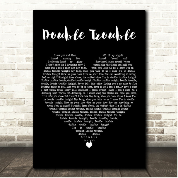 Will Ferrell & Molly Sandén Double Trouble Black Heart Song Lyric Print