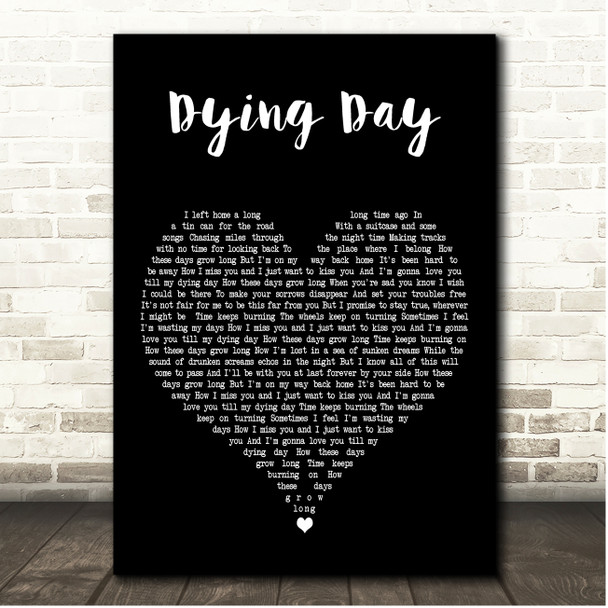 Brandi Carlile Dying Day Black Heart Song Lyric Print