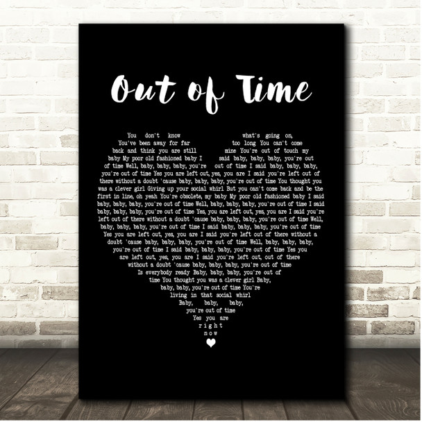 Chris Farlowe Out of Time Black Heart Song Lyric Print