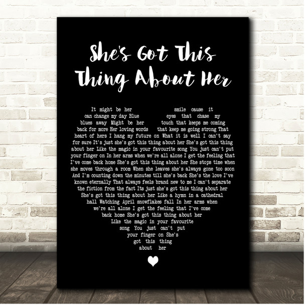 Chris Young She's Got This Thing About Her Black Heart Song Lyric Print