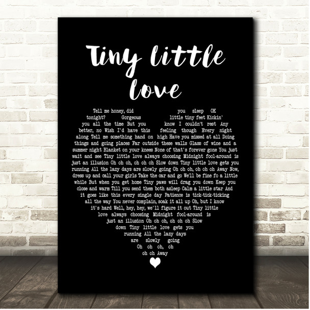 Daddy Was A Milkman Tiny Little Love Black Heart Song Lyric Print