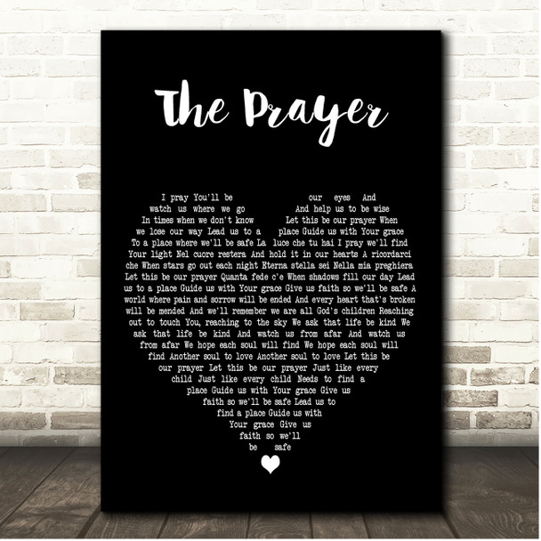 Danny Gokey & Natalie Grant The Prayer Black Heart Song Lyric Print