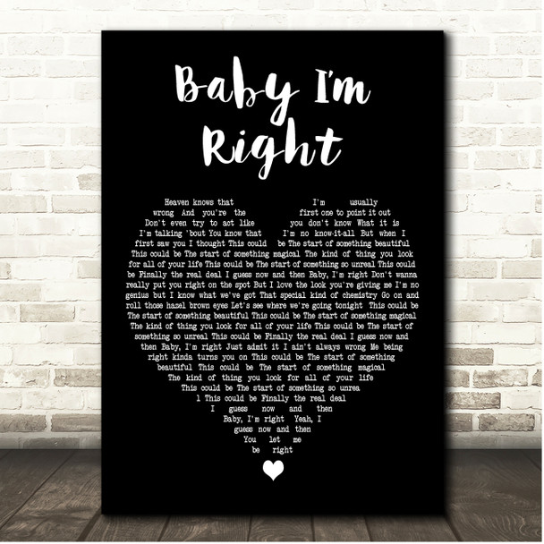 Darius Rucker Baby Im Right Black Heart Song Lyric Print