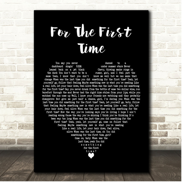 Darius Rucker For The First Time Black Heart Song Lyric Print