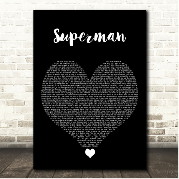 Eminem Superman Black Heart Song Lyric Print