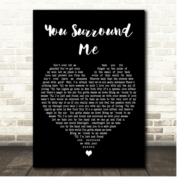 Erasure You Surround Me Black Heart Song Lyric Print