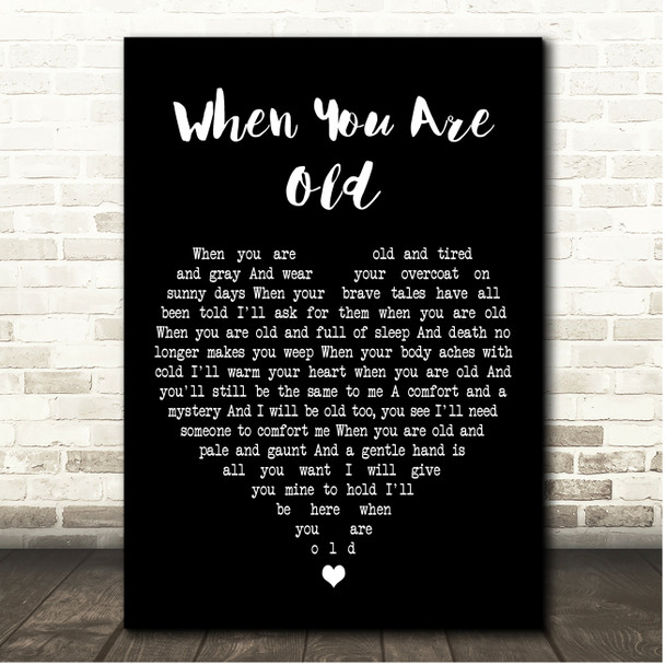 Gretchen Peters When You Are Old Black Heart Song Lyric Print