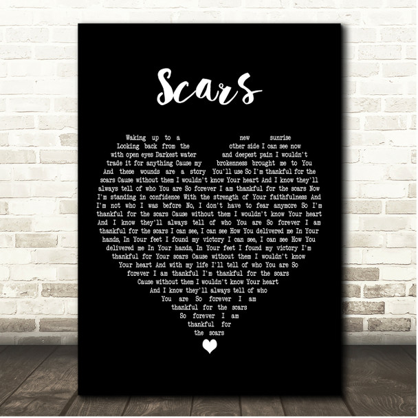 I AM THEY Scars Black Heart Song Lyric Print