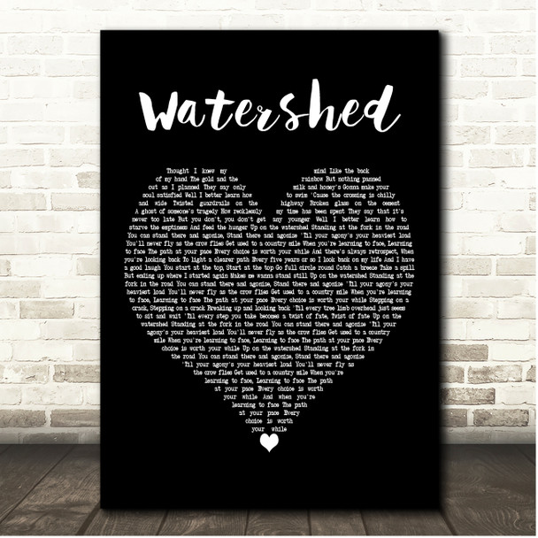 Indigo Girls Watershed Black Heart Song Lyric Print