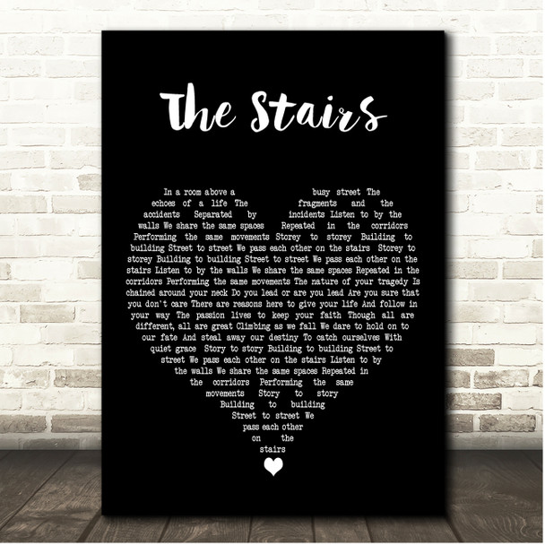 INXS The Stairs Black Heart Song Lyric Print