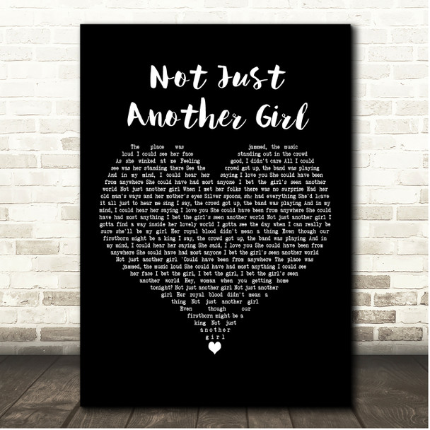 Ivan Neville Not Just Another Girl Black Heart Song Lyric Print