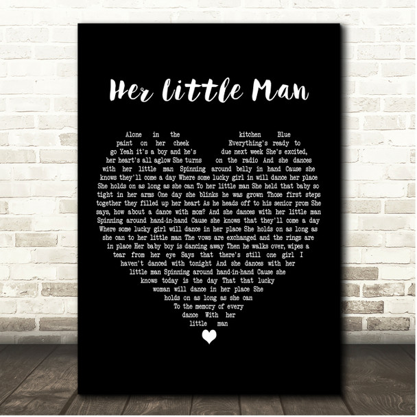 Jamie Grooms Her Little Man Black Heart Song Lyric Print