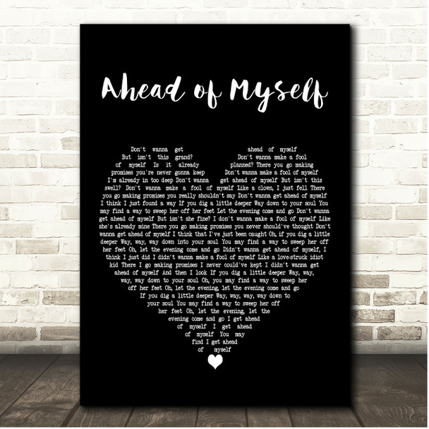 Jamie Lawson Ahead of Myself Black Heart Song Lyric Print