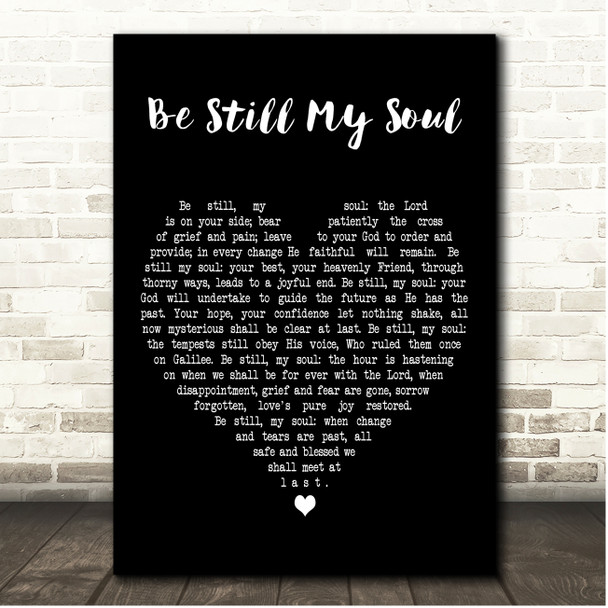 Jean Sibelius Be Still My Soul Black Heart Song Lyric Print