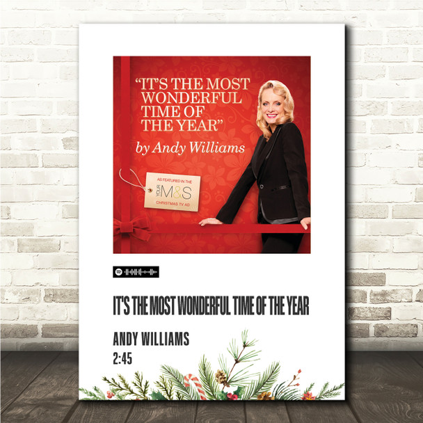 Andy Williams It's the Most Wonderful Time of the Year Christmas Polaroid Music Art Print