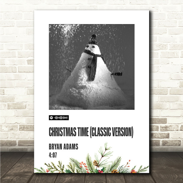 Bryan Adams Christmas Time (Classic Version) Christmas Single Polaroid Music Art Print