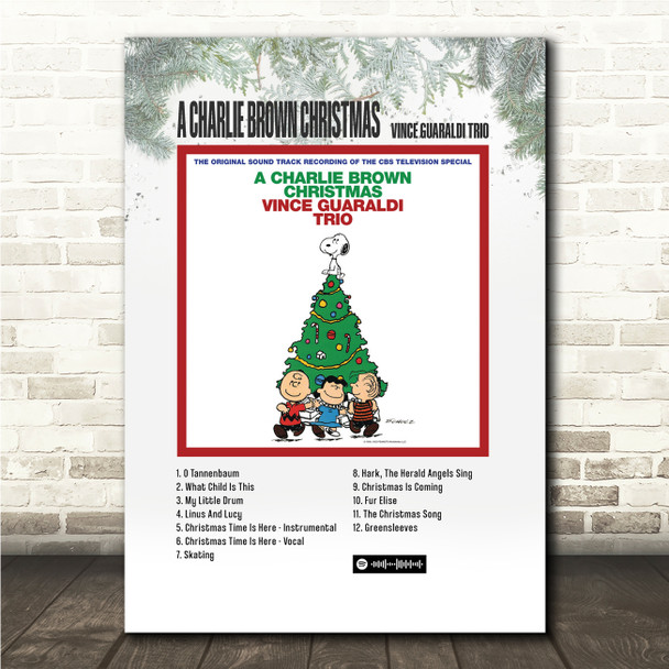 Vince Guaraldi Trio A Charlie Brown Christmas Music Polaroid Music Art Poster Print