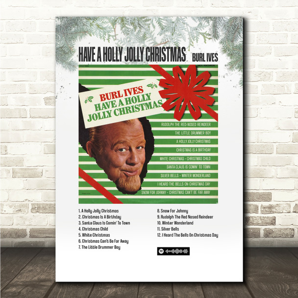 Burl Ives Have A Holly Jolly Christmas Music Polaroid Vintage Music Wall Art Print