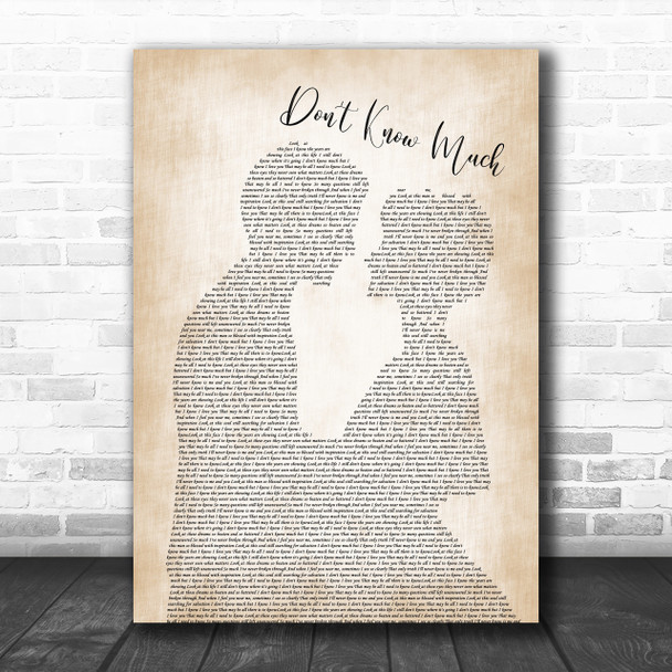 Aaron Neville and Linda Ronstadt Don't Know Much Man Lady Wedding Print