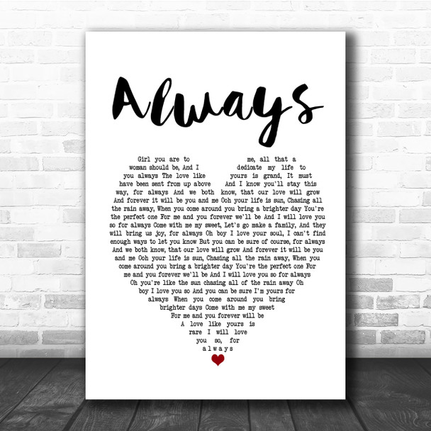 Atlantic Star Always Heart Song Lyric Quote Print