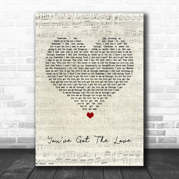 Candi Staton You've Got The Love Script Heart Song Lyric Quote Print