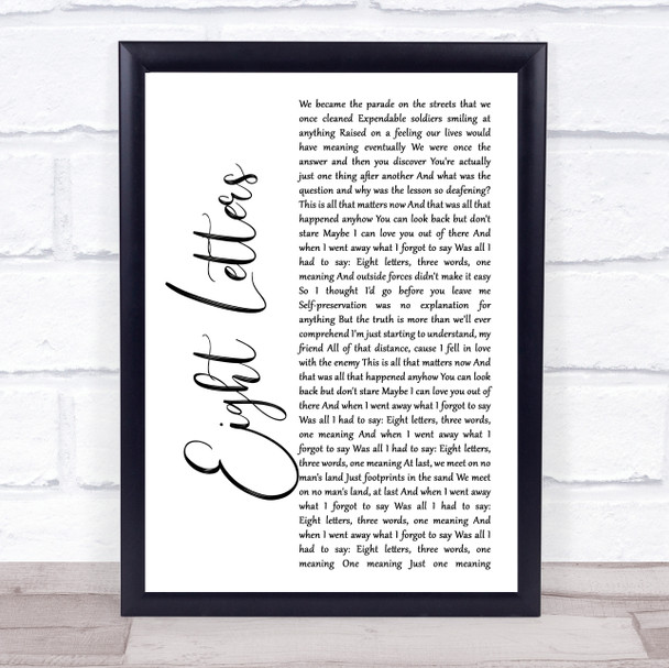 David Bowie Absolute Beginners Rustic Script Song Lyric Quote Print