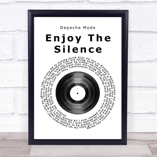 Depeche Mode Enjoy The Silence Vinyl Record Song Lyric Quote Print Depeche Mode Enjoy The Silence Vinyl Record Song Lyric Quote Print