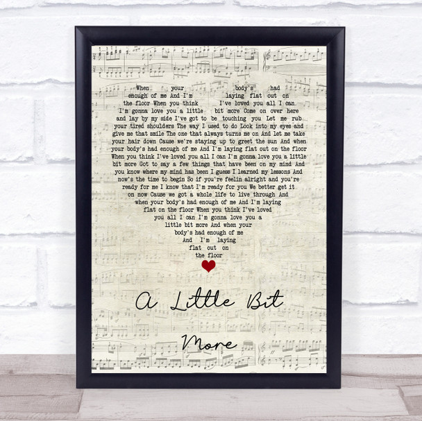 Dr Hook A Little Bit More Script Heart Quote Song Lyric Print